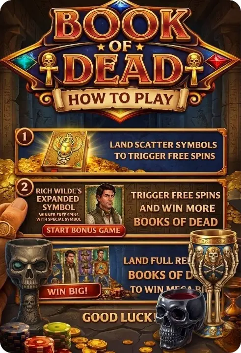 So spielst du Book of Dead Demo
